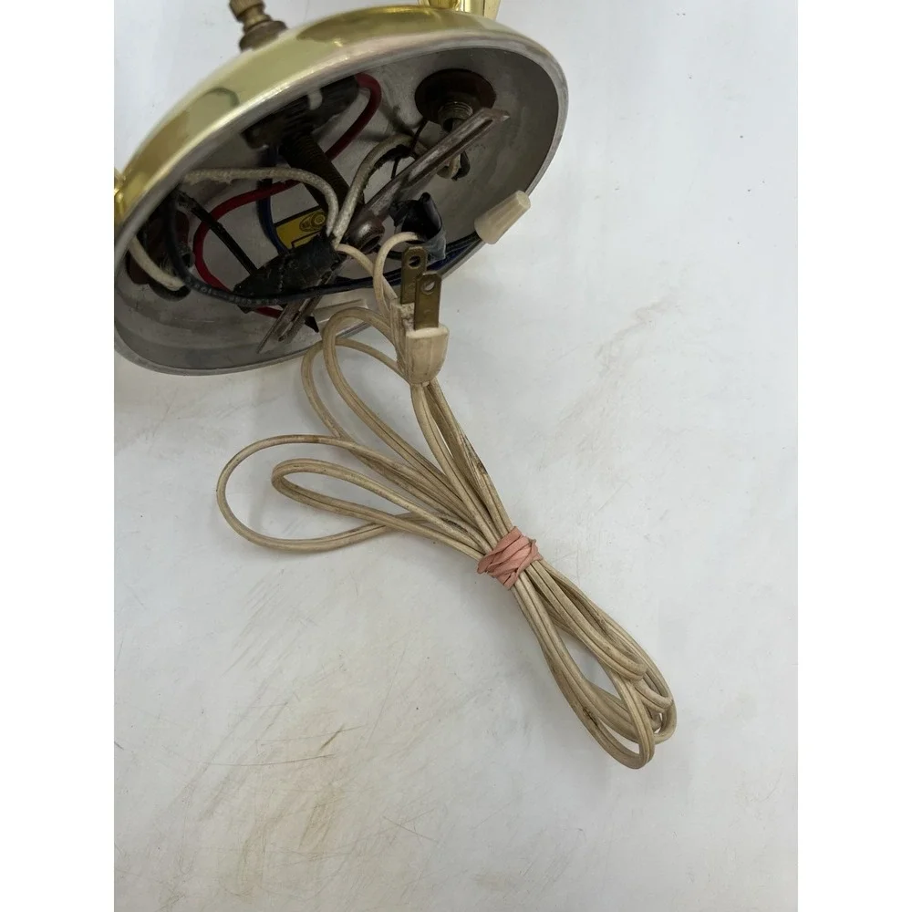 Vintage MCM 1960s Underwriter Laboratories Double Wall mount French Sconce Lamp